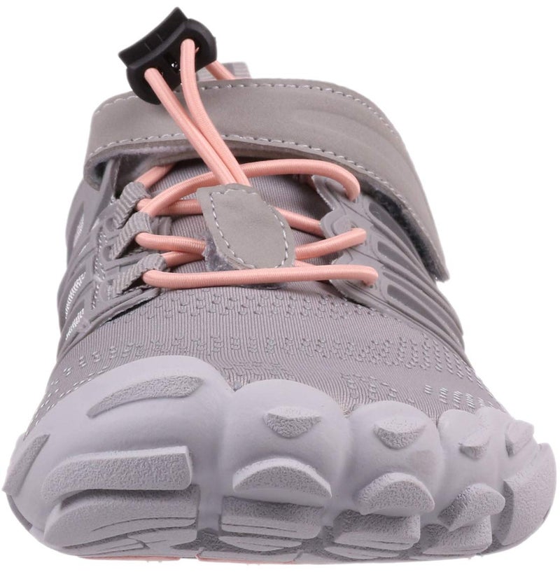 WHITIN Women's Minimalist Barefoot Trail Running Shoes | Wide Toe Box Size 10.5-11 Grey/Pink 42 - Image 3